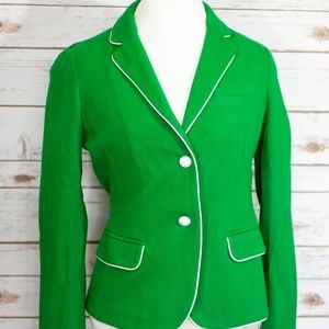 Gap Academy Blazer Kelly Green White Piping Trim